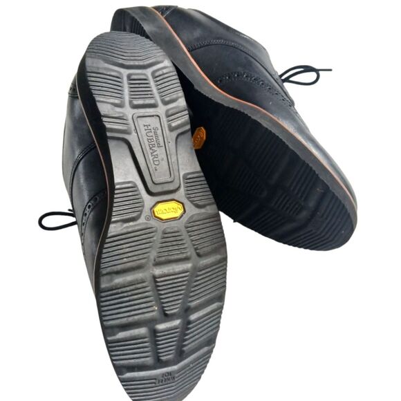 Men's Samuel Hubbard Oxford Shoes Tipping Point Leather with Broguing Black 9 - Picture 5 of 10